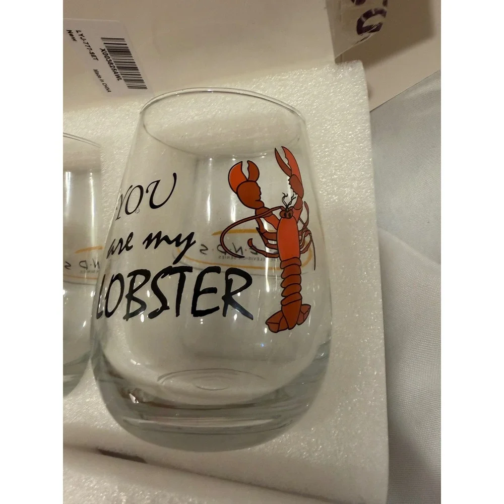 friends tv show 4 piece stemless wine glass set central perk pivot gift new